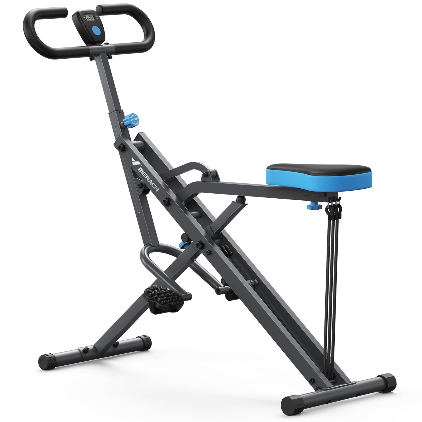 Squat Assist Trainer Foldable Glutes Leg Workout Machine with 3 Tension Bands, 350 lbs