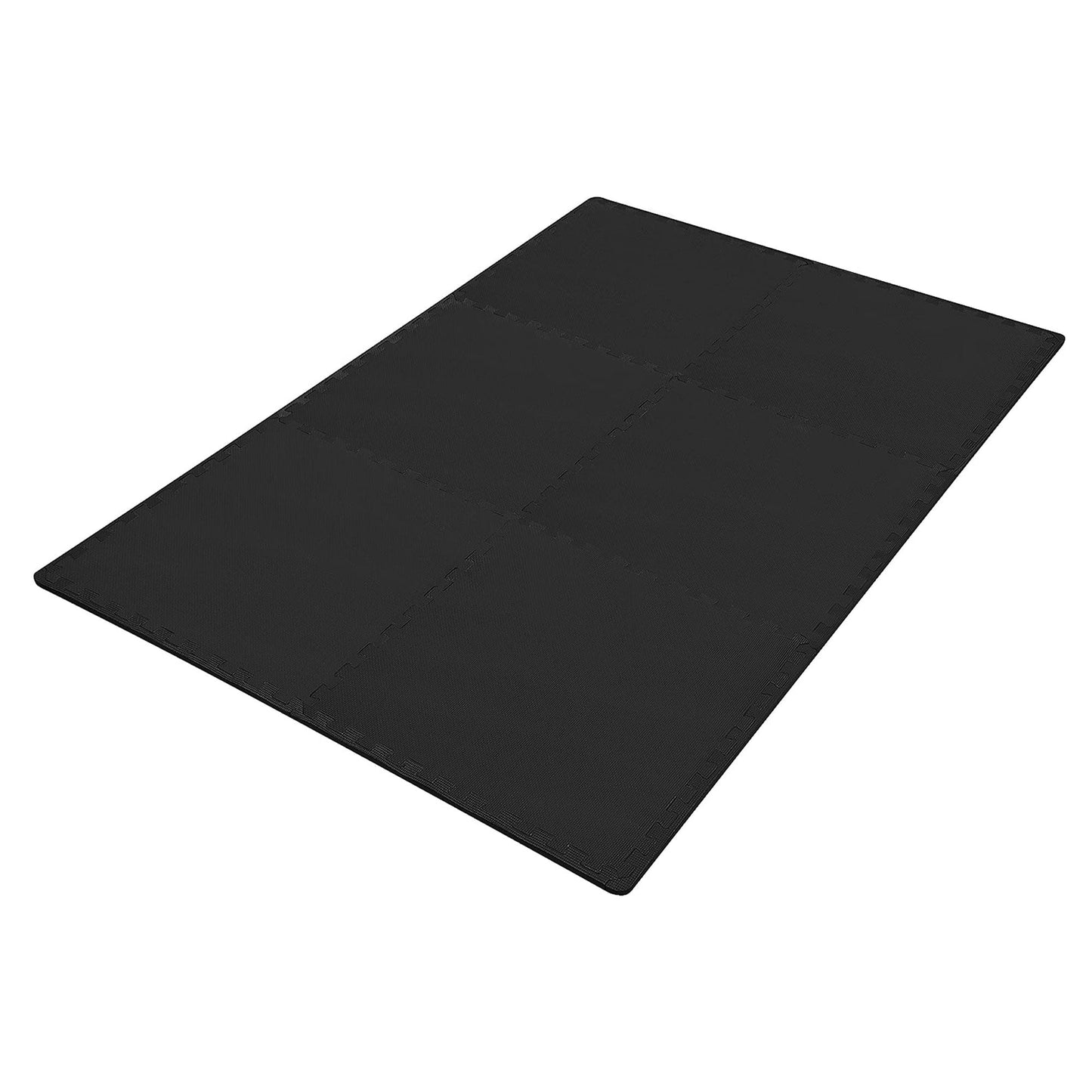 Extra Thick Puzzle Exercise Mat with EVA Foam Interlocking Tiles for MMA, Exercise, Gymnastics, and Home Gym Protective Flooring in Black