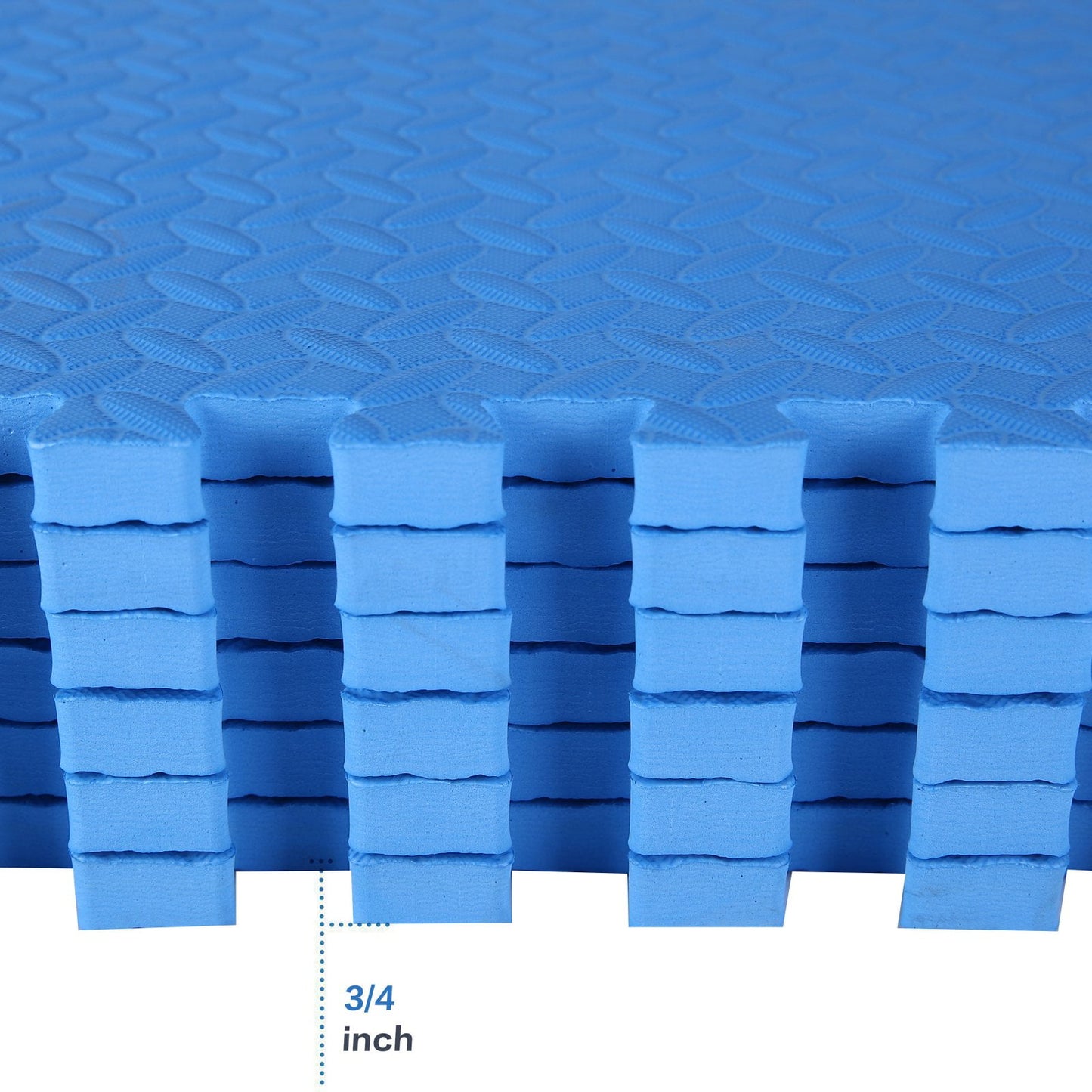 Extra Thick Puzzle Exercise Mat with EVA Foam Interlocking Tiles for MMA, Exercise, Gymnastics, and Home Gym Protective Flooring in Black