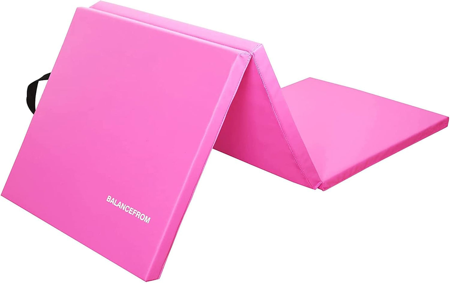 2ft x 6ft Three Fold Folding Exercise Mat with Carrying Handles for MMA, Gymnastics and Home Gym Protective Flooring, 1.5-Inch Thick, Multiple Colors