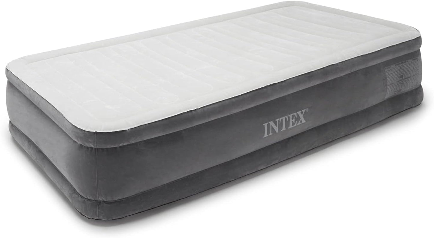 Intex Comfort Dura-Beam Airbed Internal Electric Pump Bed Height Elevated (2020 Model)