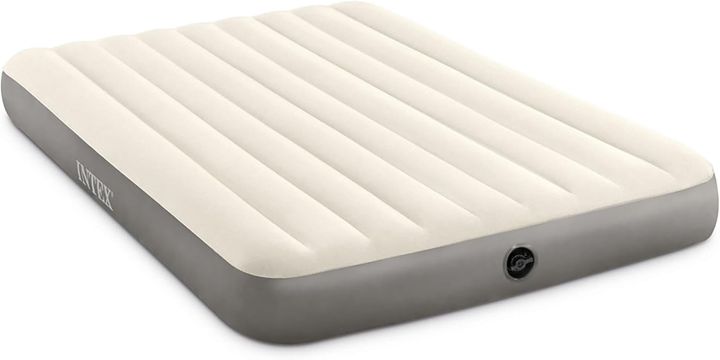 Intex 64101E Dura-Beam Standard Single-High Air Mattress: Fiber-Tech – Twin Size – 10in Bed Height – 300lb Weight Capacity – Pump Sold Separately