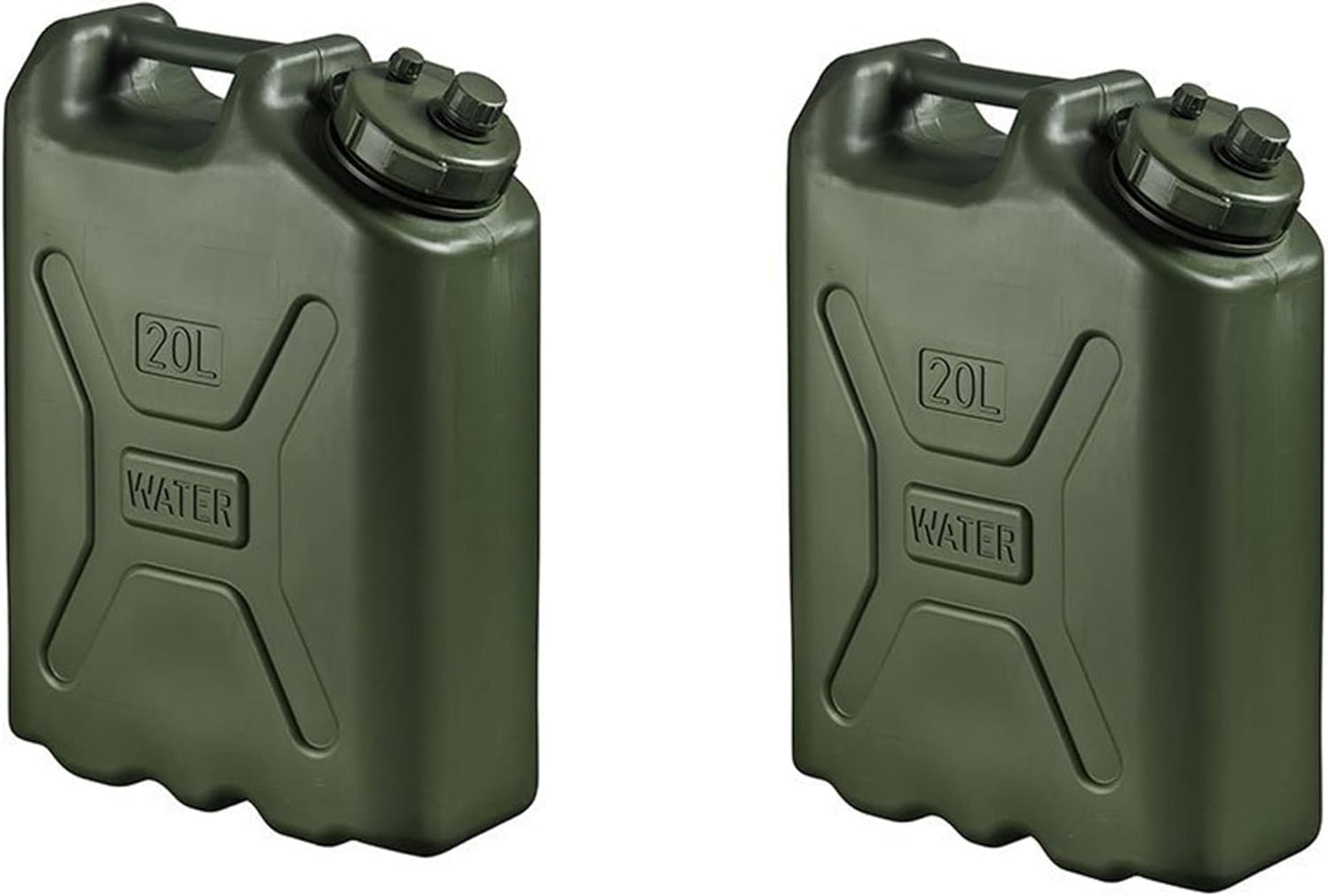 Durable 5 Gallon 20 Liter Portable Military Water Storage Container for Camping, Outdoors and Emergency Management