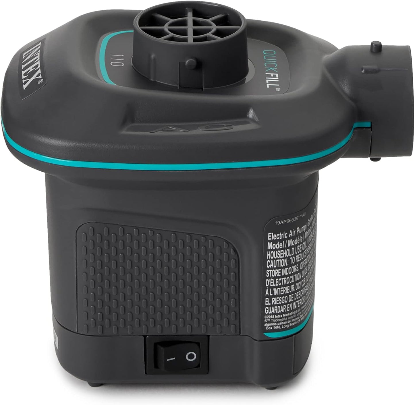 INTEX QuickFill Electric Air Pump: Inflates and Deflates Air Mattresses, Inflatable Kayaks, Boats, Toys
