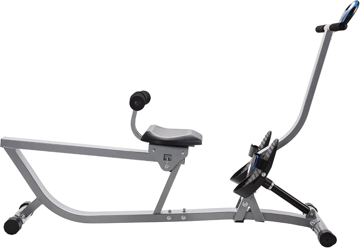 Hydraulic Rower Machine with Smart Workout App - Rowing Machine with Adjustable Resistance for Home Gym Fitness