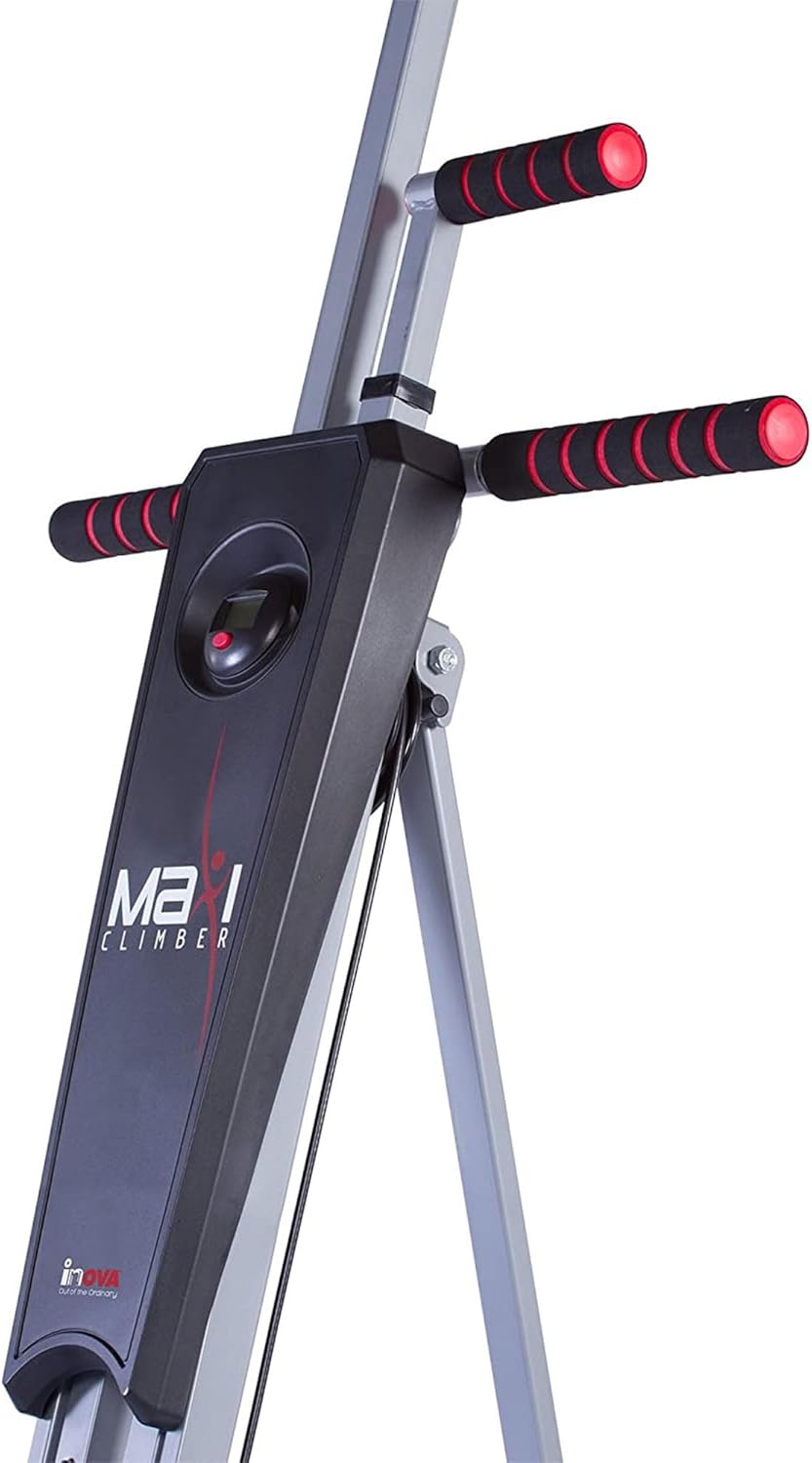 Vertical Climber ERS (Elastic Resistance System) - Easy to Assemble, Folding Exercise Machine Combines Cardio & Strength Training for a Low Impact, Full Body Workout - Free Fitness App