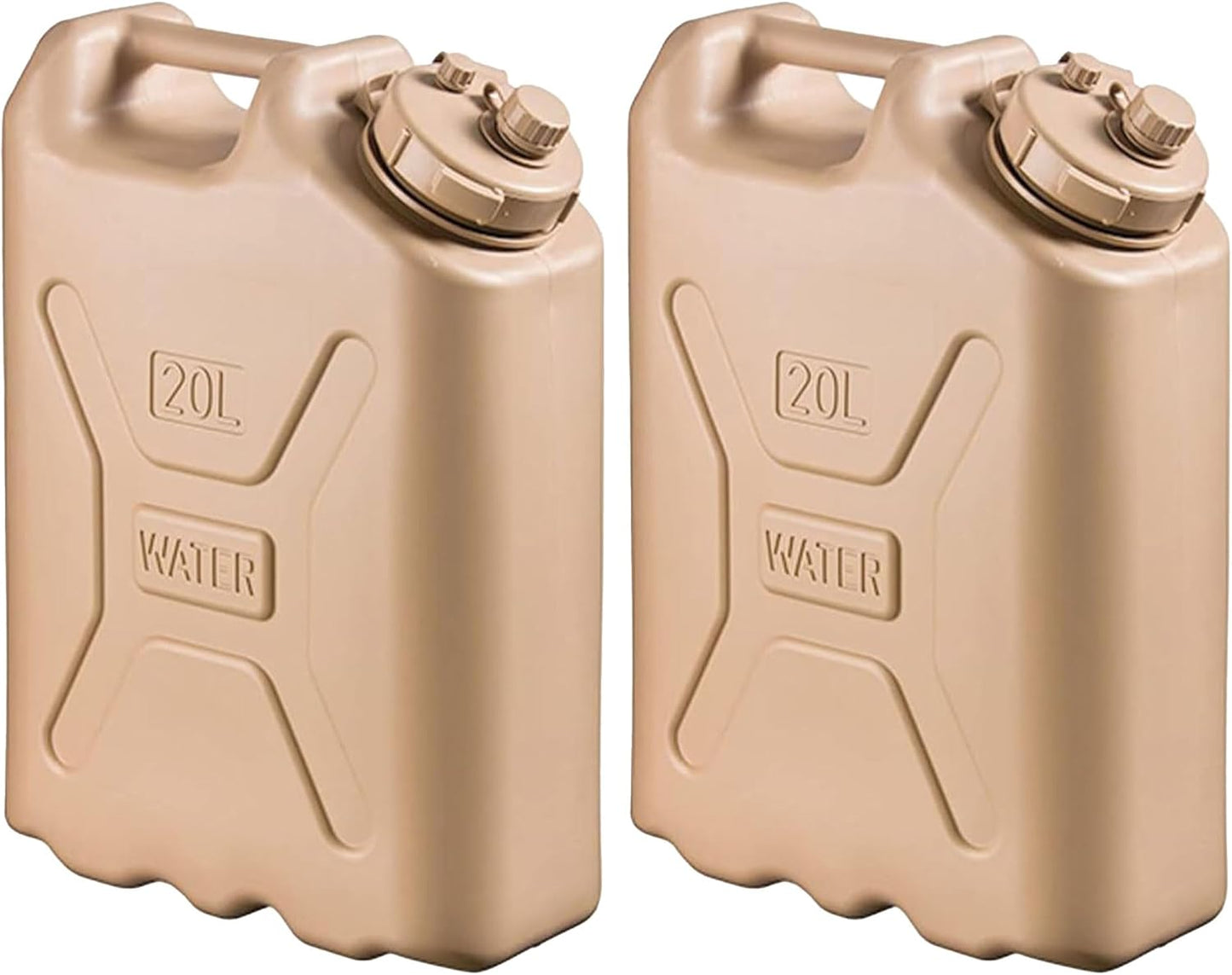 Durable 5 Gallon 20 Liter Portable Military Water Storage Container for Camping, Outdoors and Emergency Management
