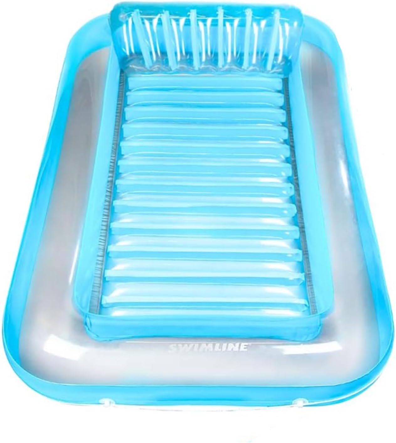 Suntan Tub, Classic Inflatable Tanning Lounge Float with Adjustable Pillow, 71" Long - Outdoor Floating Lounger for Lake, River, Beach & Swimming Pool, Includes Rope Surround & Repair Patch