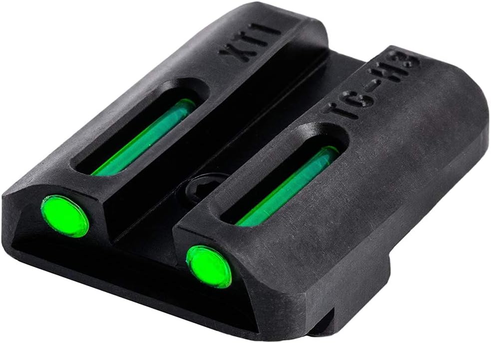 Tritium & Fiber-Optic Handgun Sight Snag-Resistant Glowing Front & Rear Night Sights, Compatible with Springfield Armory XD Series
