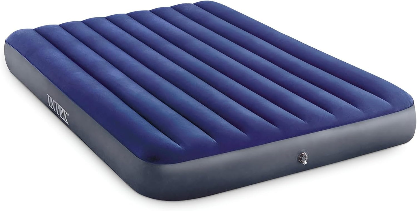 Intex 75 x 39 x 10 Inch Dura-Beam Fiber-Tech Vinyl Standard Downy Air Mattress with Plush Top and 2-in-1 Valve, Twin (Pump Not Included)