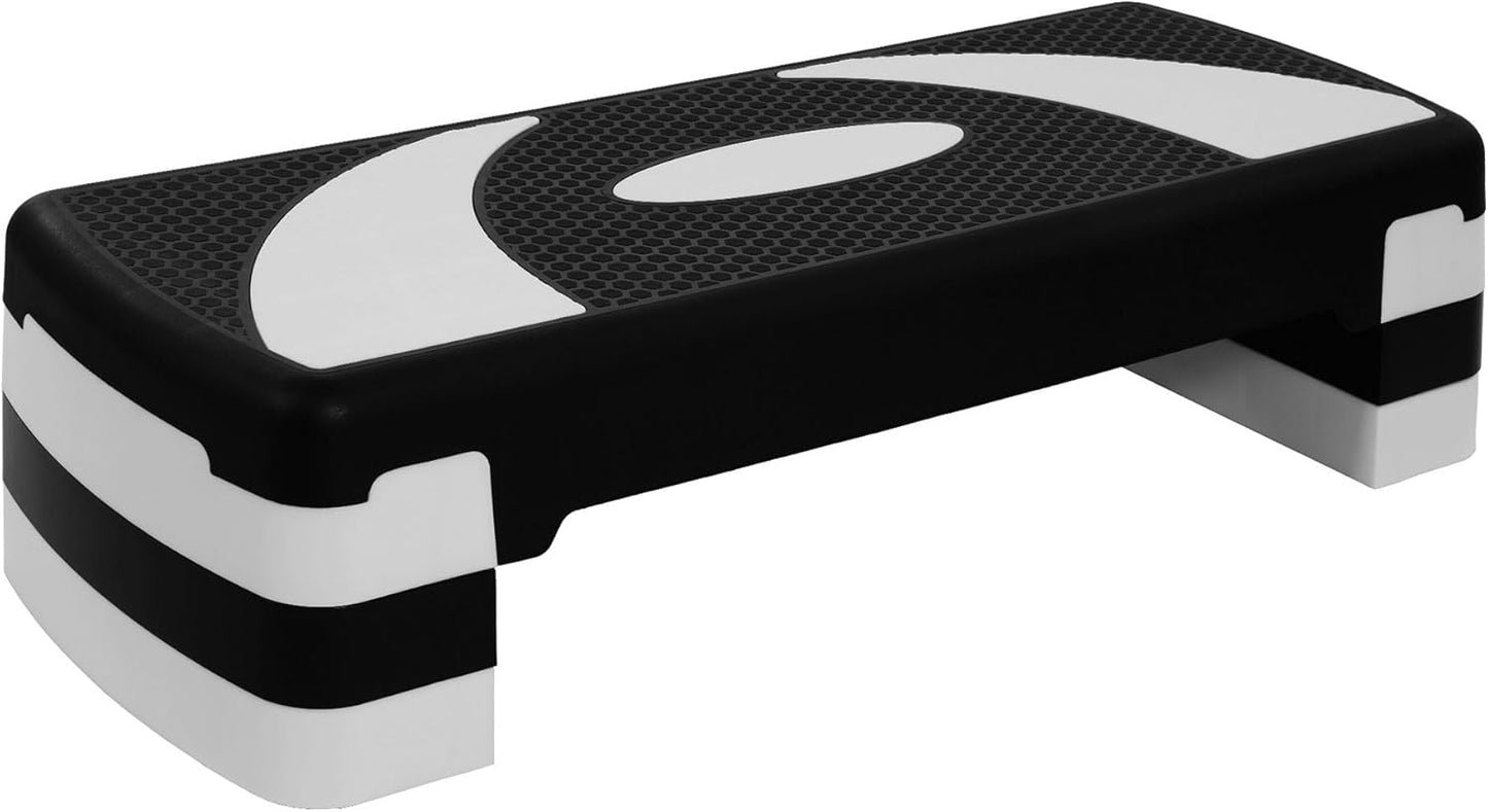 Aerobic Exercise Step Platform with Raisers, Home & Gym Workout Stepper