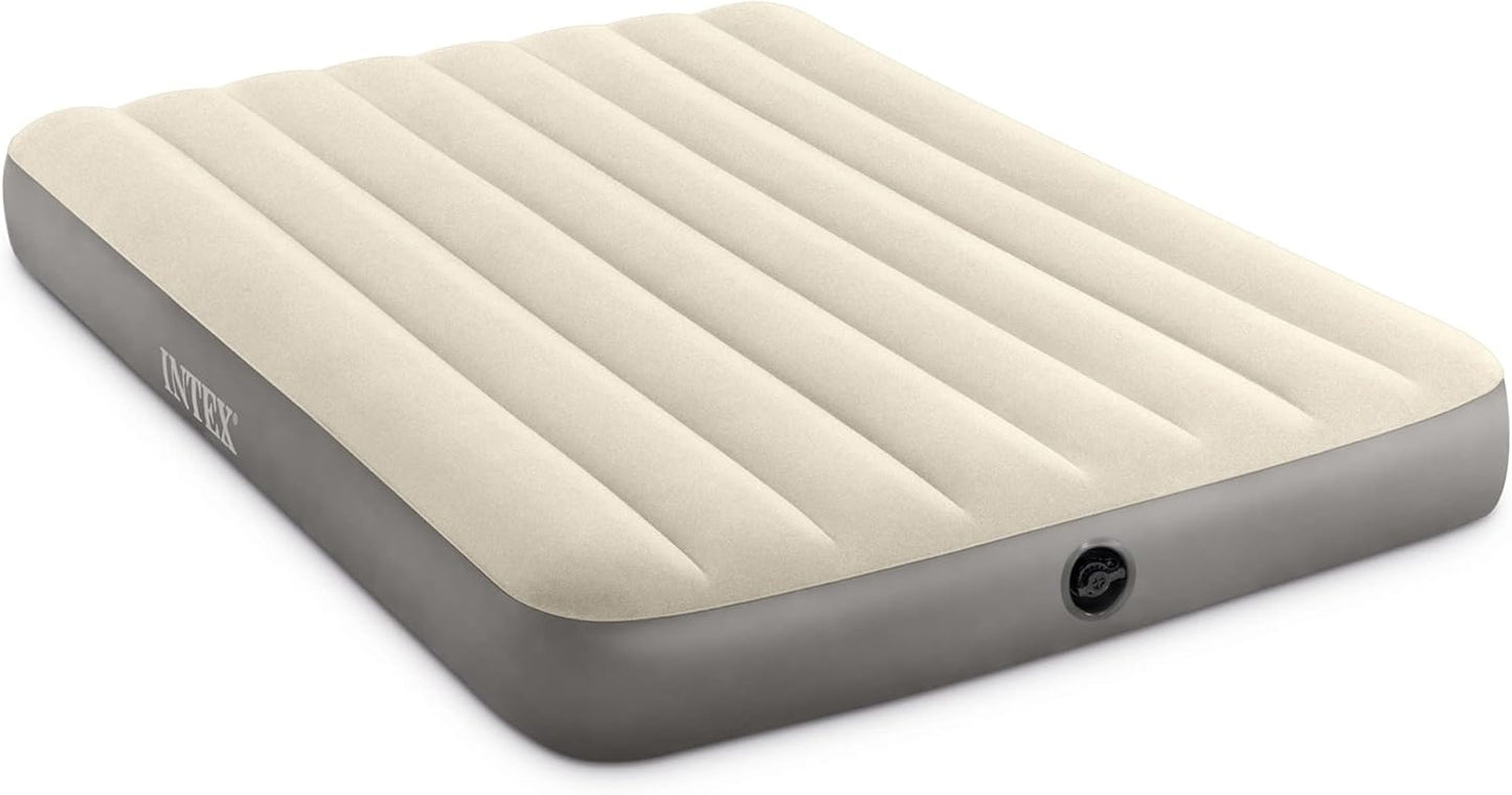 Intex 64101E Dura-Beam Standard Single-High Air Mattress: Fiber-Tech – Twin Size – 10in Bed Height – 300lb Weight Capacity – Pump Sold Separately