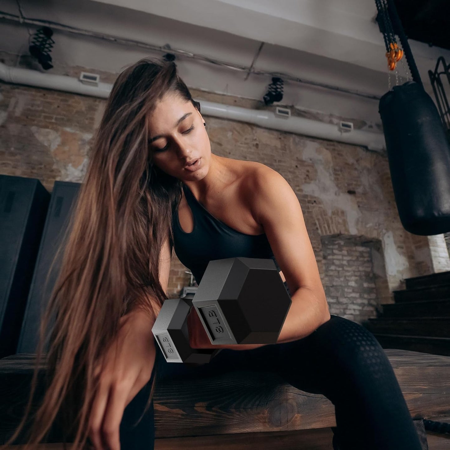 Rubber Coated Hex Dumbbell Weight Set with Storage Rack, 100LB or 150LB or 200LB Set, 5-20 lbs or 5-25 lbs or 10-30 lbs Pairs