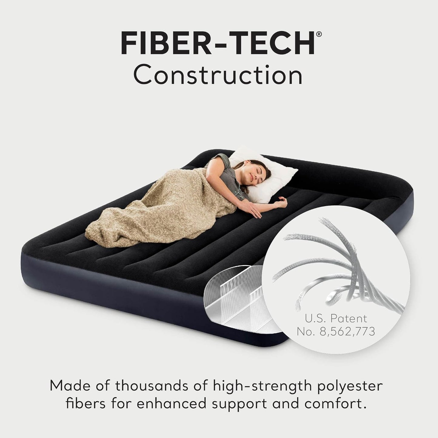 Standard Pillow Rest Air Mattress: Fiber-Tech