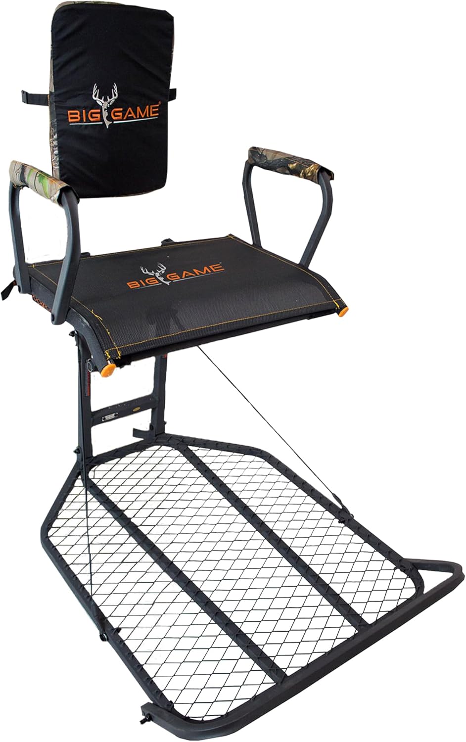 Hang-On Treestand, Lightweight Steel Construction w/Flip-Back Flex-Tek Seat, 300 lbs Weight Rating, 24"x30" Foot Platform