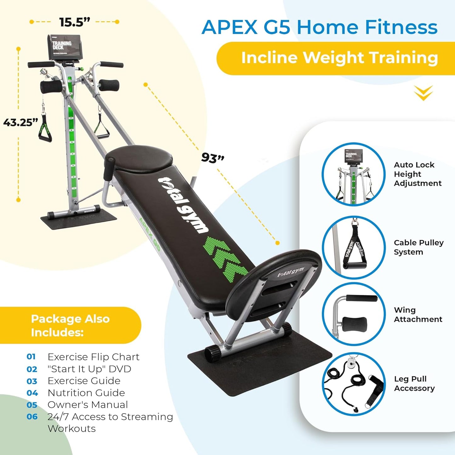 Versatile Indoor Home Gym Workout Total Body Strength Training Fitness Equipment