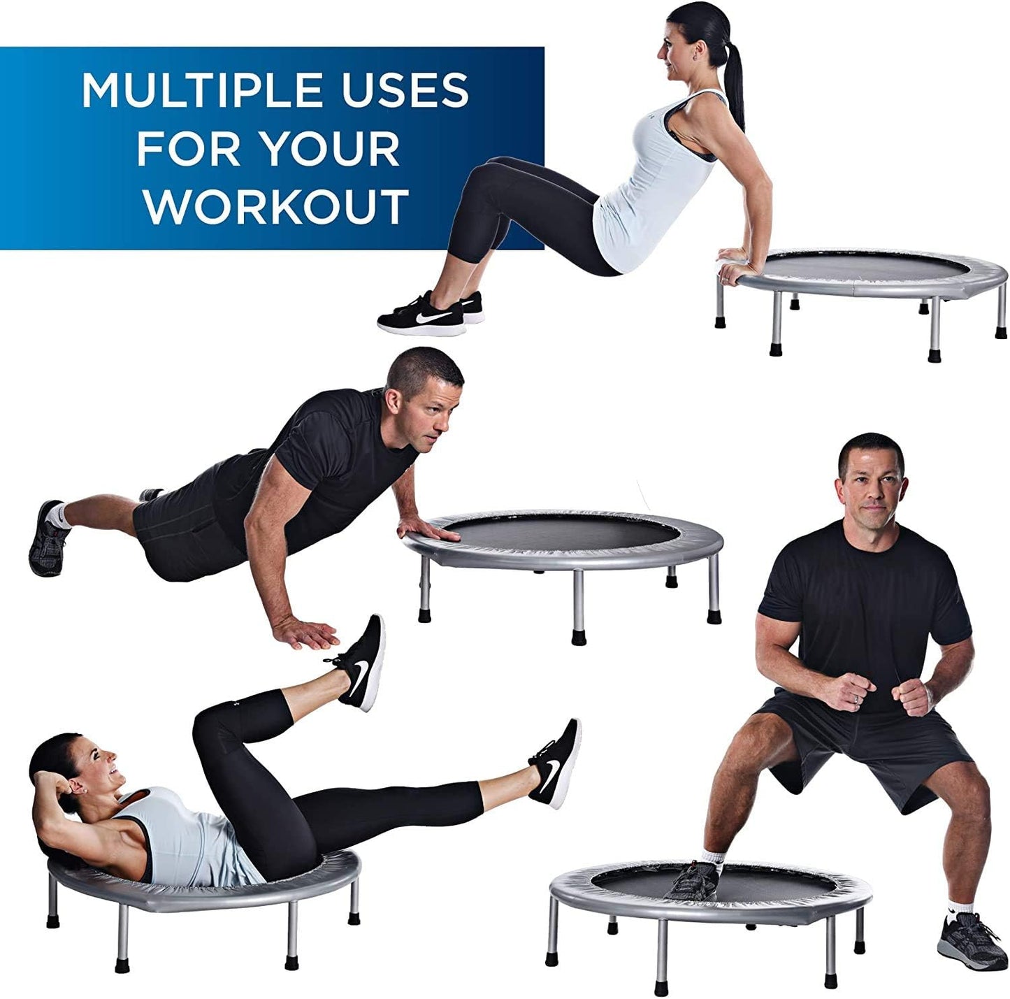 Stamina Mini Fitness Trampoline w/Smart Workout App