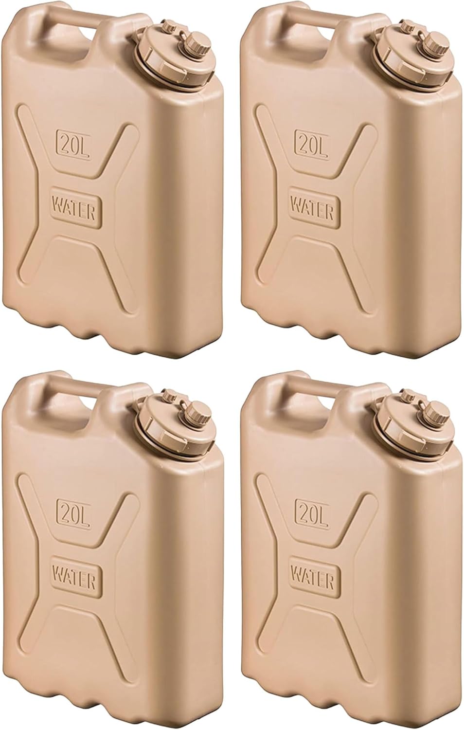 Durable 5 Gallon 20 Liter Portable Military Water Storage Container for Camping, Outdoors and Emergency Management