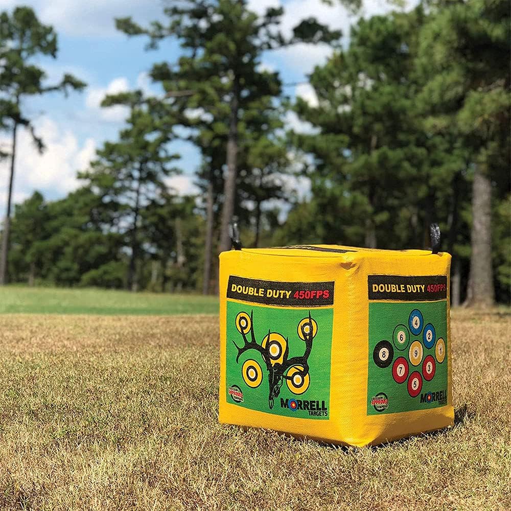 Targets 4-Sided Archery Target, Field Point Shooting Bag, Double Duty