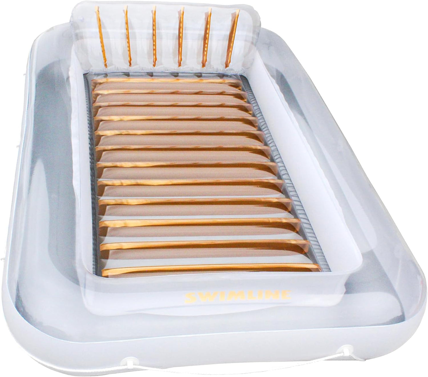 Suntan Tub, Classic Inflatable Tanning Lounge Float with Adjustable Pillow, 71" Long - Outdoor Floating Lounger for Lake, River, Beach & Swimming Pool, Includes Rope Surround & Repair Patch