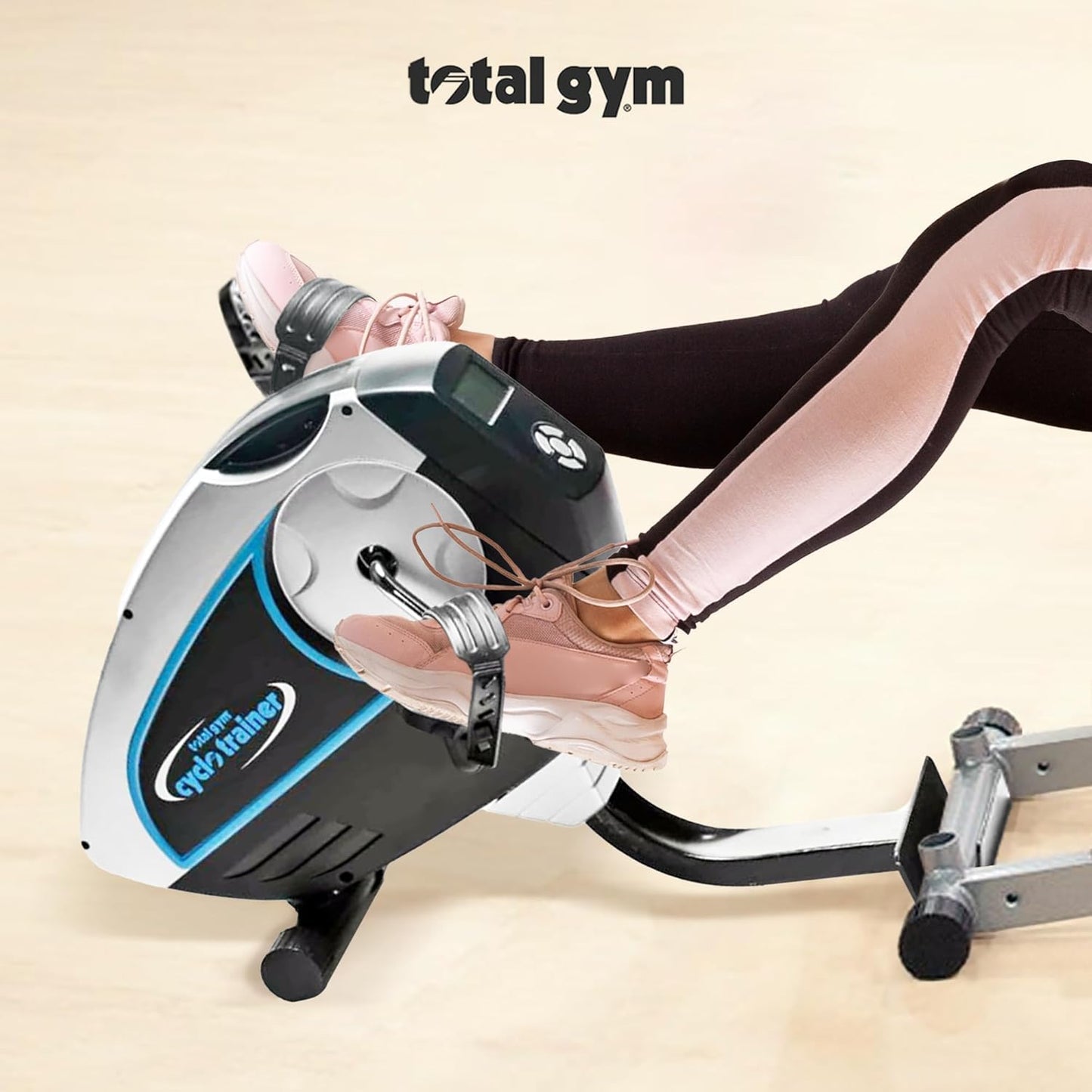 Attachable Cyclo Supportive Trainer with Digital Monitor Progress Tracking Display for Home Workout Exercise Machines, Black