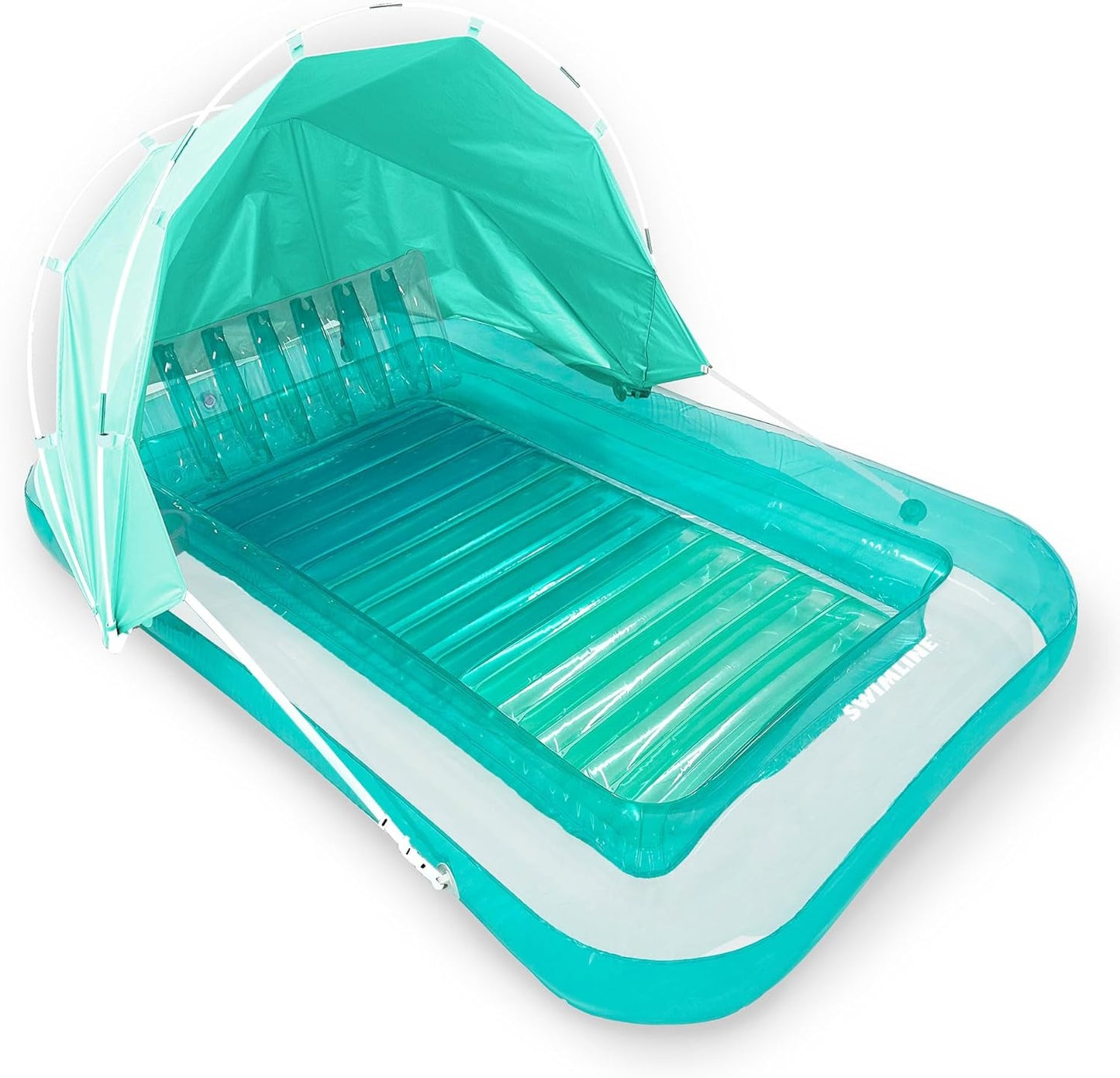 Suntan Tub, Classic Inflatable Tanning Lounge Float with Adjustable Pillow, 71" Long - Outdoor Floating Lounger for Lake, River, Beach & Swimming Pool, Includes Rope Surround & Repair Patch