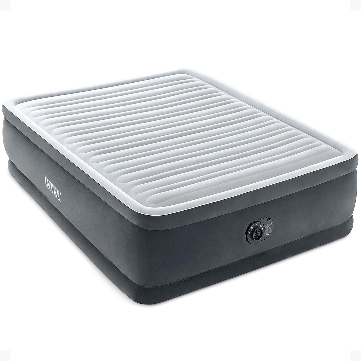 Intex Mid-Rise Air Mattress Bed with Built-in Pump, Dura-Beam Deluxe Comfort Plush, Full - Portable Luxury Travel Airbed for Adults, Camping, Guests