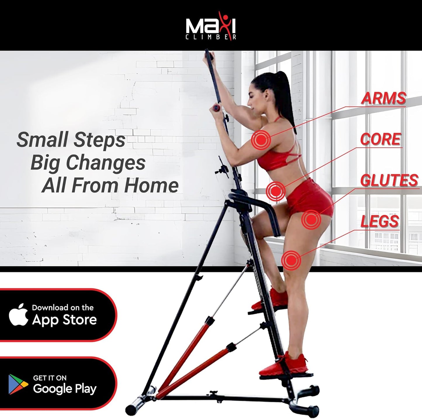 Vertical Climbers - The Original Compact, Mountain Climber, Stair Stepper Exercise Machines - XL-2000 HRS (Hydraulic Resistance System, 12 Level) - Free Coach-led Classes & Fitness App