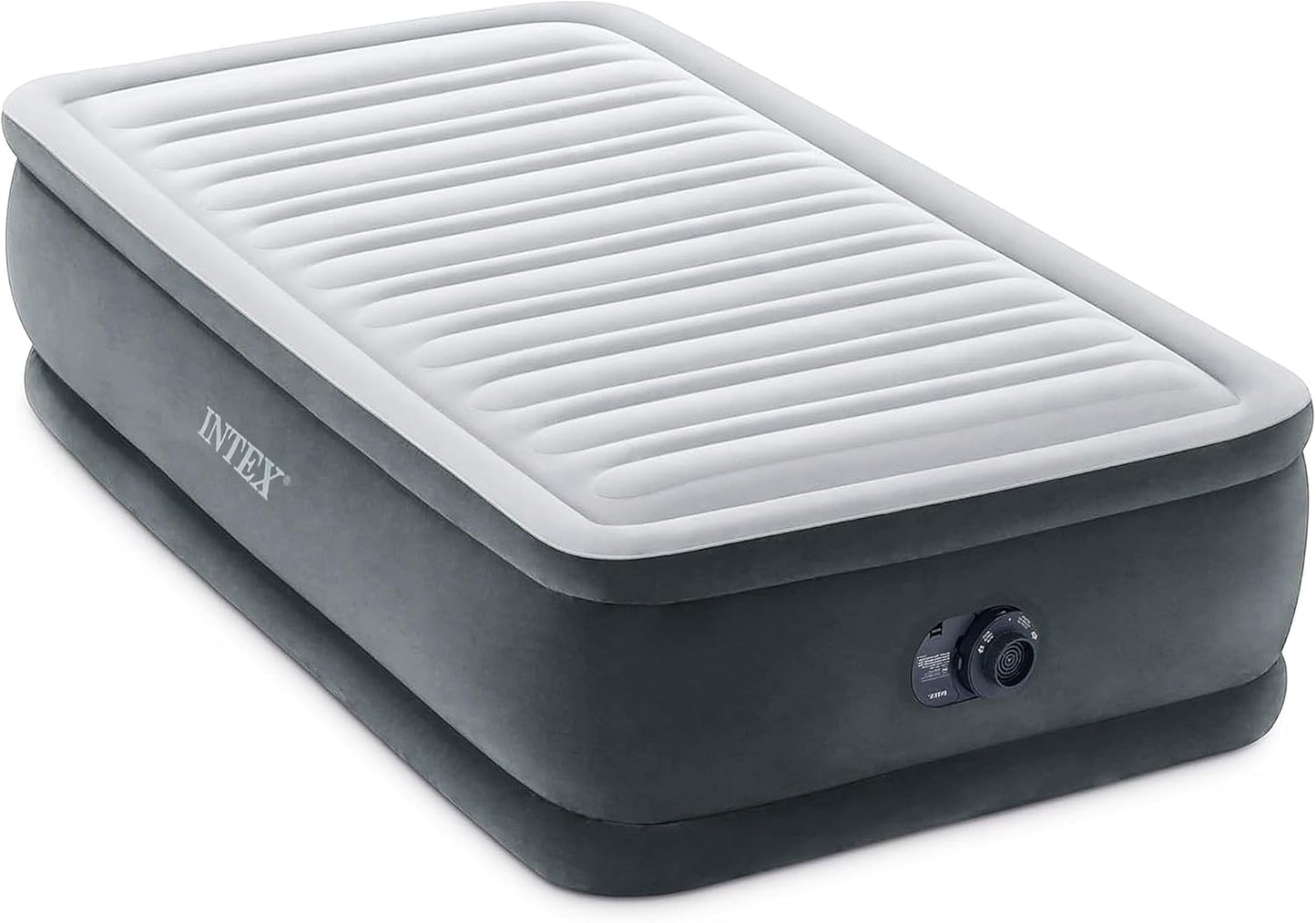 Intex Mid-Rise Air Mattress Bed with Built-in Pump, Dura-Beam Deluxe Comfort Plush, Full - Portable Luxury Travel Airbed for Adults, Camping, Guests