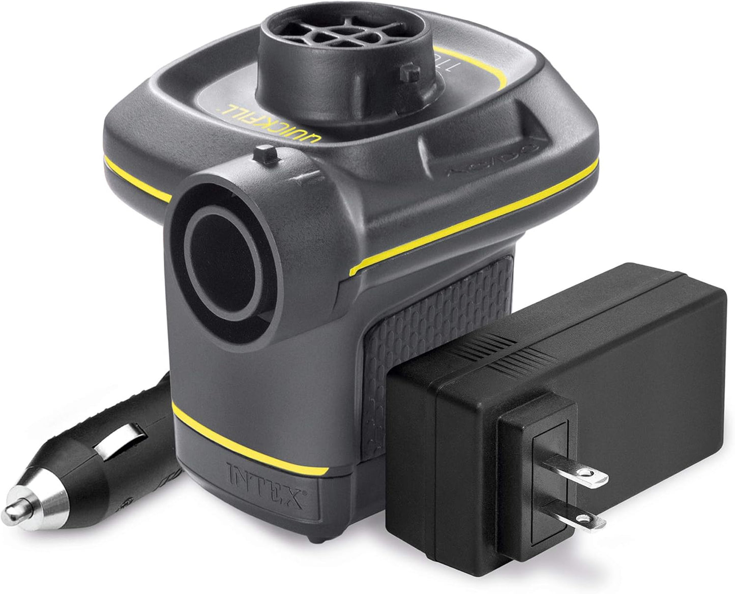 INTEX QuickFill Electric Air Pump: Inflates and Deflates Air Mattresses, Inflatable Kayaks, Boats, Toys
