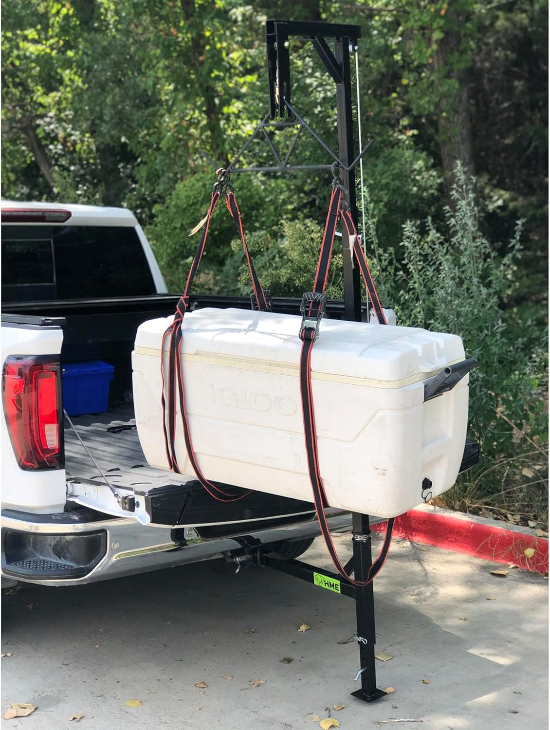 Truck Hitch Game Hoist Complete Kit with Winch and Gambrel, 400 lb Capacity - Hunting Game Skinning and Cleaning Accessory with 360-Degree Swivel Shaft and Adjustable Height
