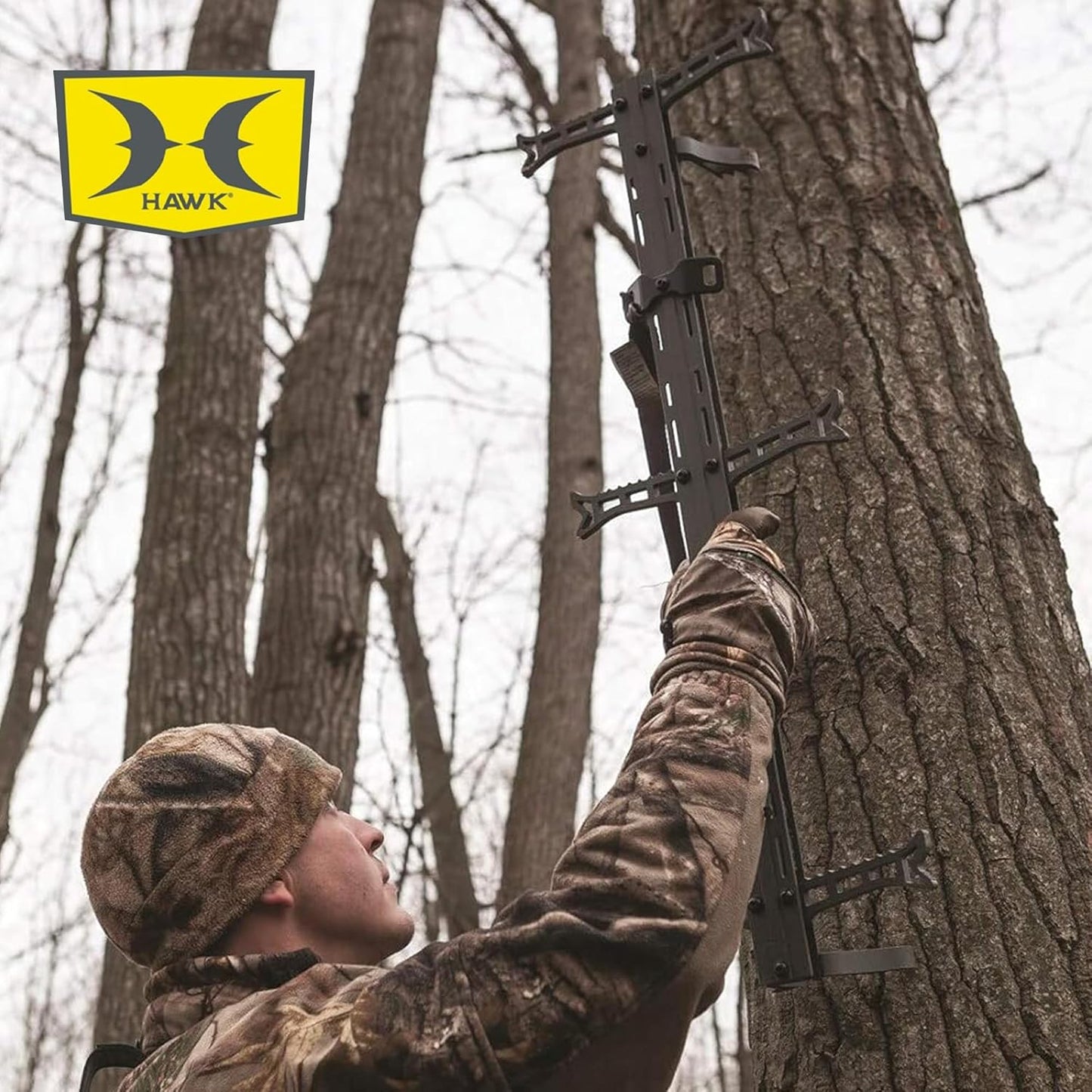 Hawk Helium 30" Lightweight Aluminum Treestand Climbing Sticks with Fold Up Steps and Boot Grabbing Grooves (1-Pack/3-Pack)