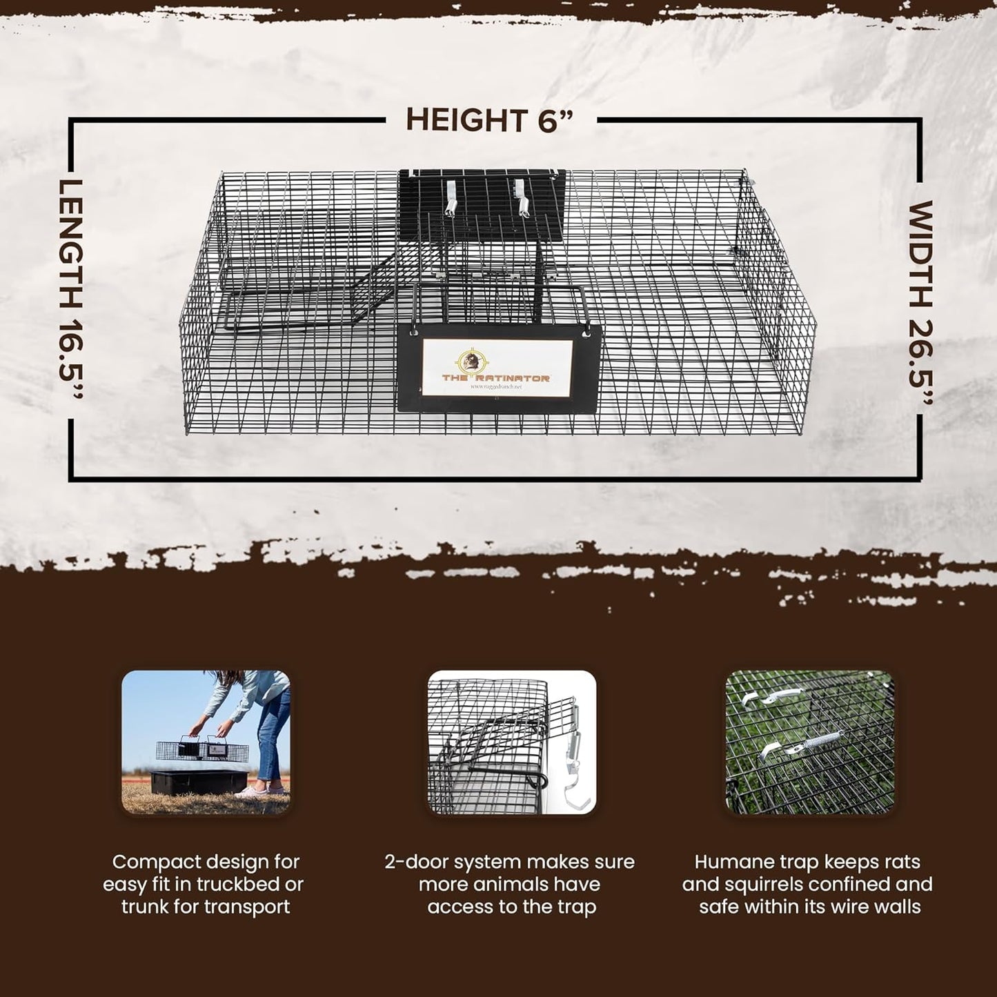 r Indoor or Outdoor Multi-Catch Rat Trap - Humane Live Cage Catcher, Rodent Control for Homes, Barns, Attics, Garages, Sheds, Gardens and Farms