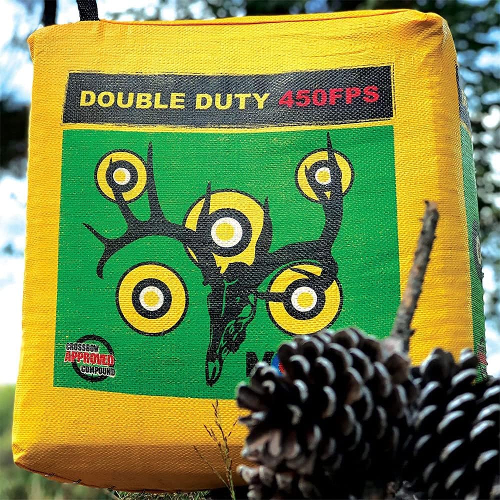 Targets 4-Sided Archery Target, Field Point Shooting Bag, Double Duty