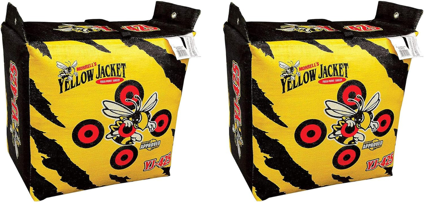 YJ-425 Outdoor Portable Adult Field Point Archery Bag Target with 2 Shooting Sides, 10 Bullseyes, and Carry Handle, Yellow