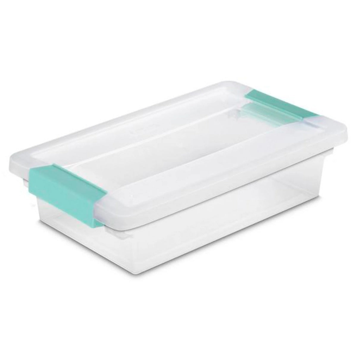 Sterilite Small Clip Box Clear Storage Tote Container w/ Lid, (12 Pack)