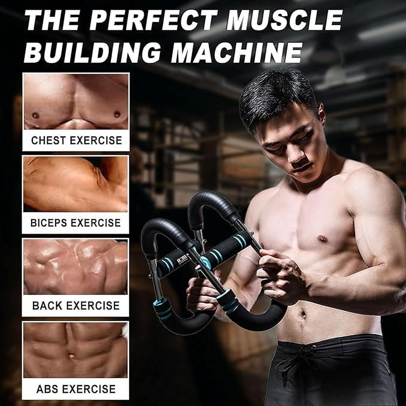 The ultimate arm trainer. Adjustable chest expander, arm exerciser. Shoulder muscle training fitness equipment, upper body strength training machine. Portable spring fitness equipment.