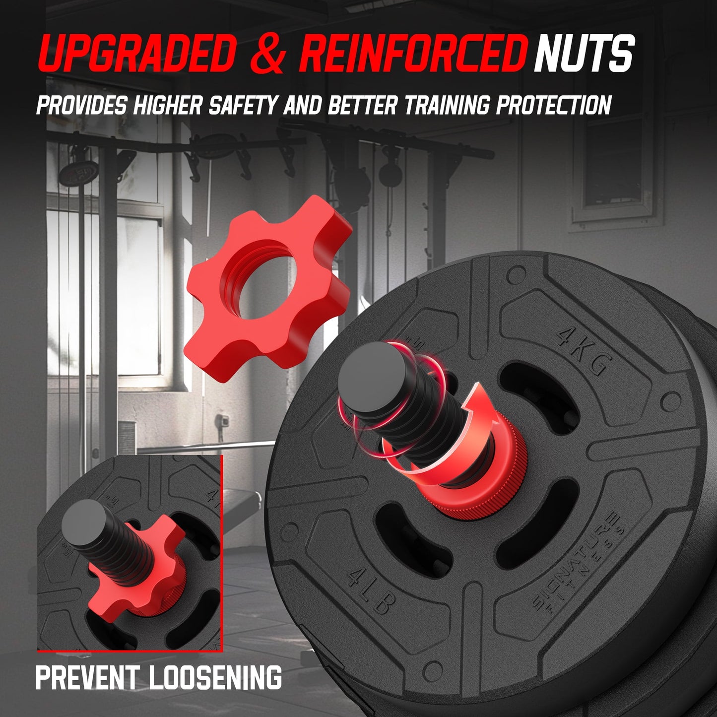 40LB 2-in-1 Adjustable Dumbbell Set - Convertible to Barbell & Kettlebell, 12 Weight Plates (4LB, 5LB, 6LB), Non-Slip Handles, Durable PE Material, Home Gym Fitness Equipment
