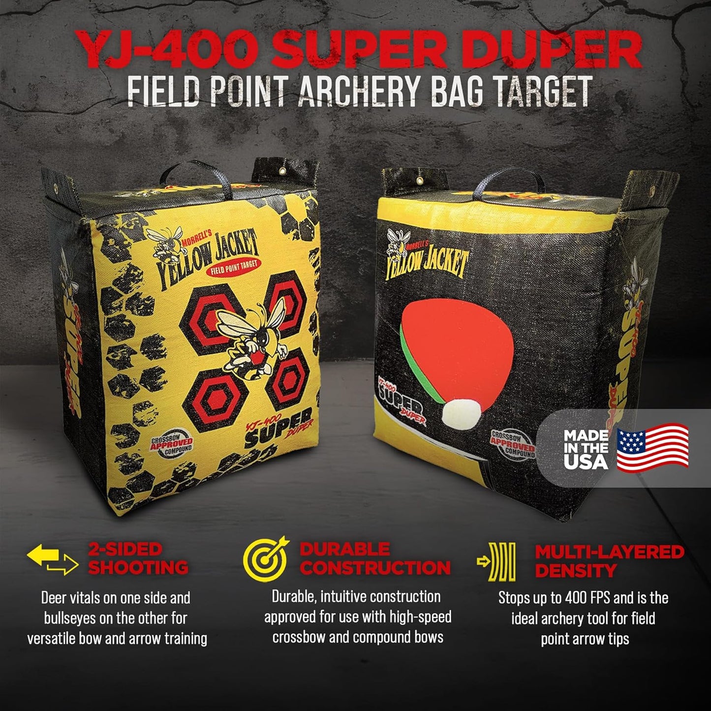 Morrell Super Duper Field Point Bag Archery Target - for Compound Bows and Crossbows up to 400FPS