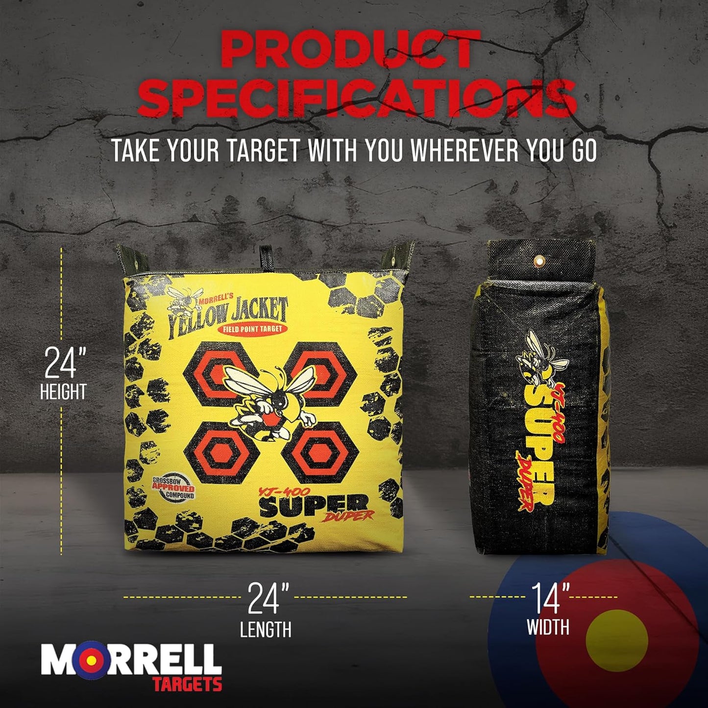Morrell Super Duper Field Point Bag Archery Target - for Compound Bows and Crossbows up to 400FPS