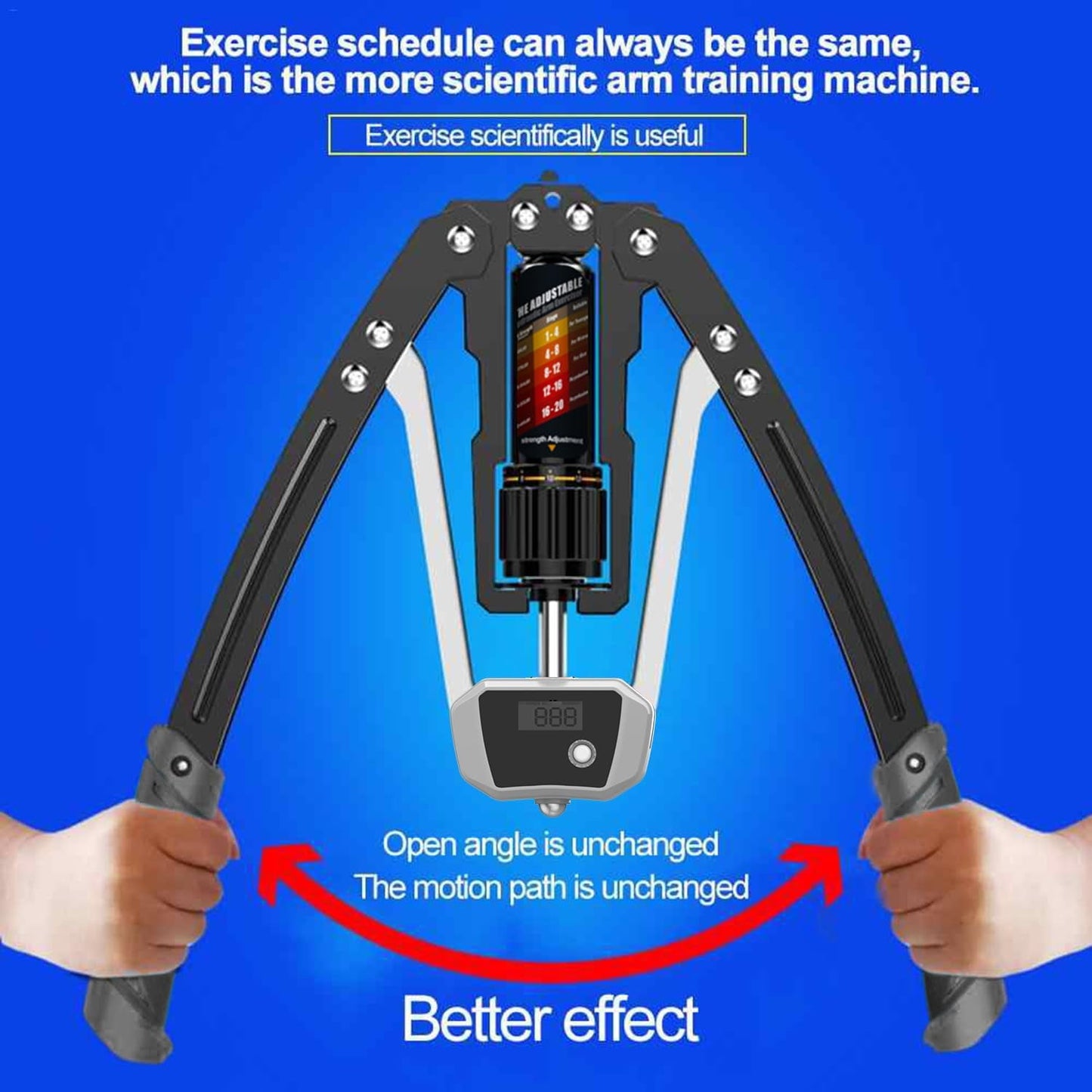 Twister Arm Exerciser - Adjustable 22-440lbs Hydraulic Power, Home Chest Expander, Shoulder Muscle Training Fitness Equipment, Arm Enhanced Exercise Strengthener. (Gray) on Clearance