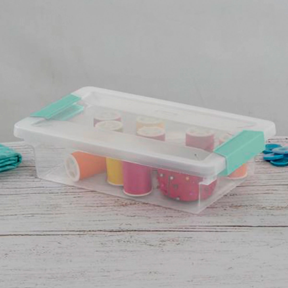 Sterilite Small Clip Box Clear Storage Tote Container w/ Lid, (12 Pack)