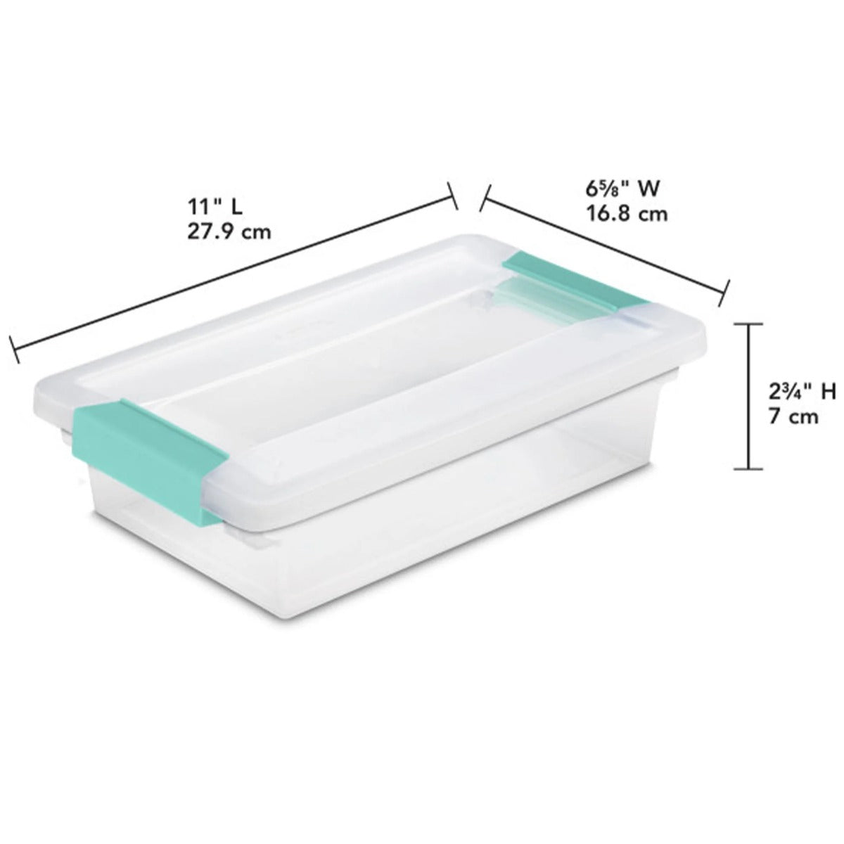 Sterilite Small Clip Box Clear Storage Tote Container w/ Lid, (12 Pack)
