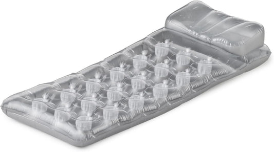 18-Pocket French Mattress Suntanner Pool Lounger Float w/Headrest