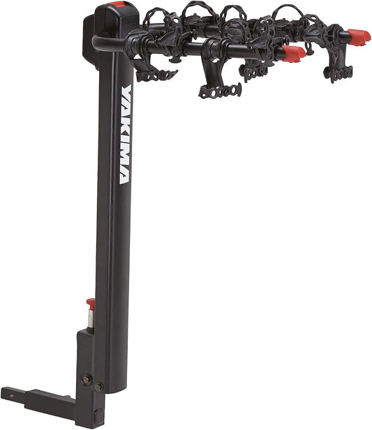 Tilting Aluminum Hitch Bike Rack for Car, SUV, and Truck with 1.25 or 2 Inch Bike Rack Hitch Receivers, Black