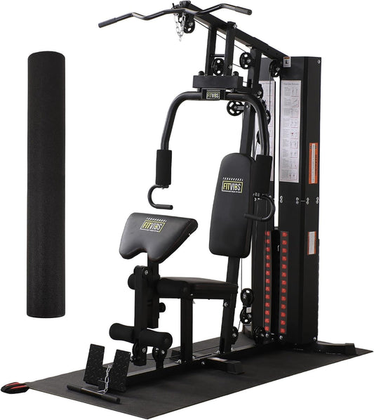 Home Gym, Workout Equipment with Leg Press, Exercise Equipment for Home with Pulley System, Home Gym Equipment for Full Body Strength Training, Preacher Curl and Leg | Multiple Styles