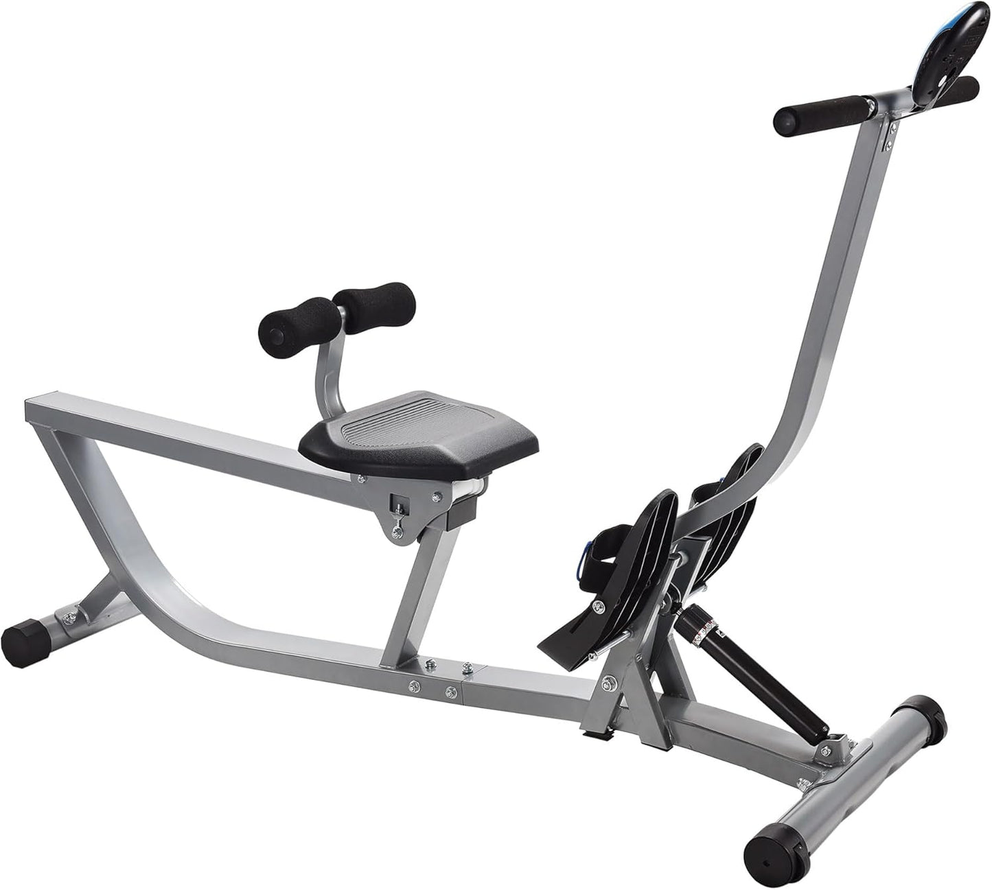 Hydraulic Rower Machine with Smart Workout App - Rowing Machine with Adjustable Resistance for Home Gym Fitness