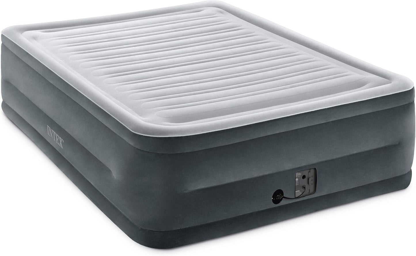 Intex Comfort Dura-Beam Airbed Internal Electric Pump Bed Height Elevated (2020 Model)