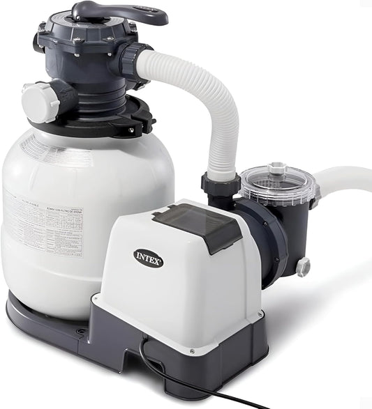 Intex SX2100 Krystal Clear Sand Filter Pump for Above Ground Pools: 2100 GPH Pump Flow Rate – Improved Circulation and Filtration – Easy Installation – Improved Water Clarity – Easy-to-Clean