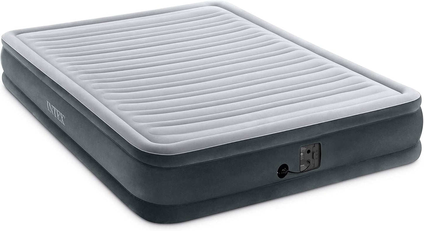 Intex Comfort Dura-Beam Airbed Internal Electric Pump Bed Height Elevated (2020 Model)